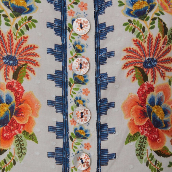 Farm Rio Off-White Delicate Garden Midi Dress - Picture 3 of 16